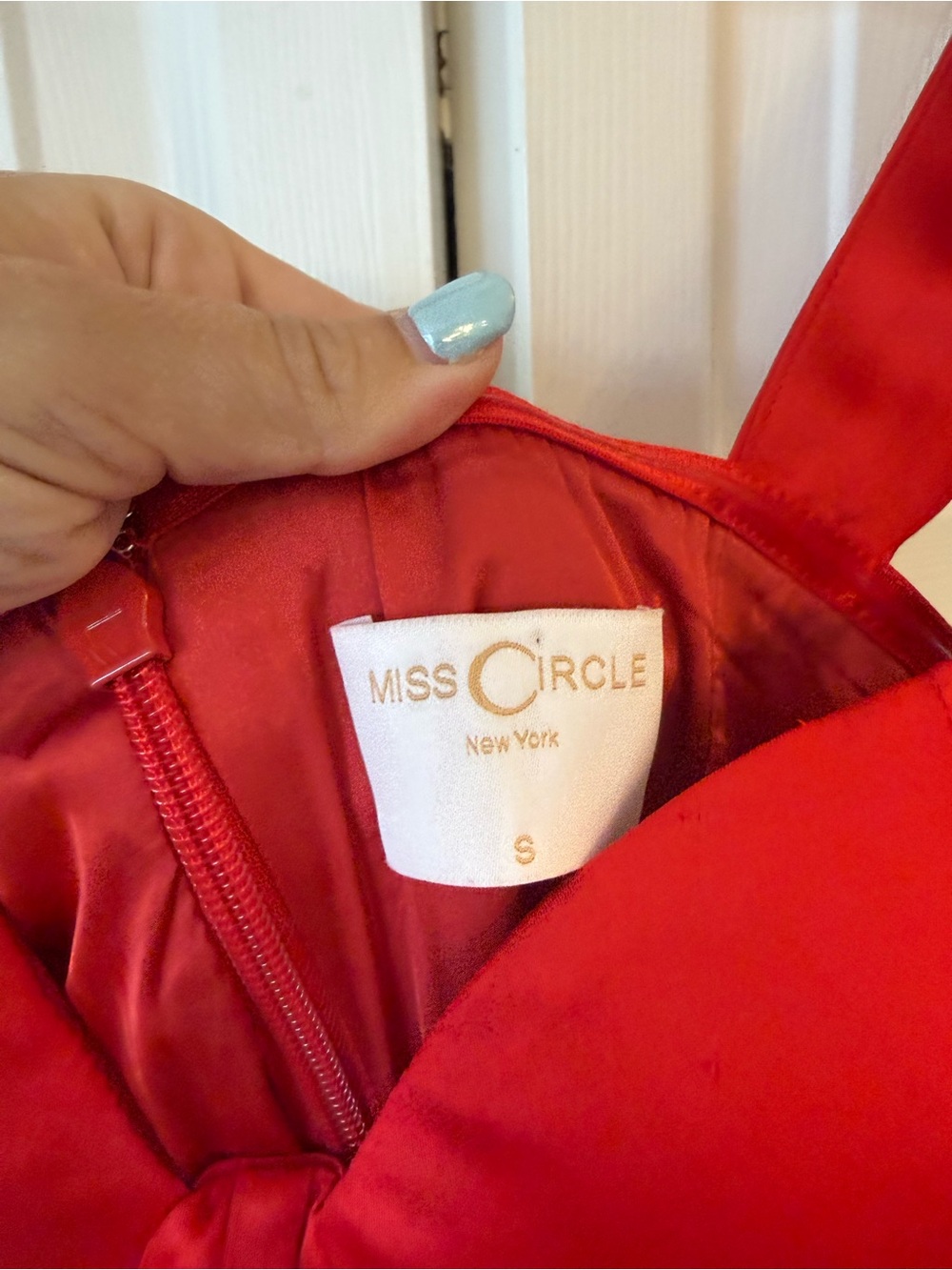 Miss circle New York red Hedy Satin Corset Dress Size Small - Picture 3 of 8